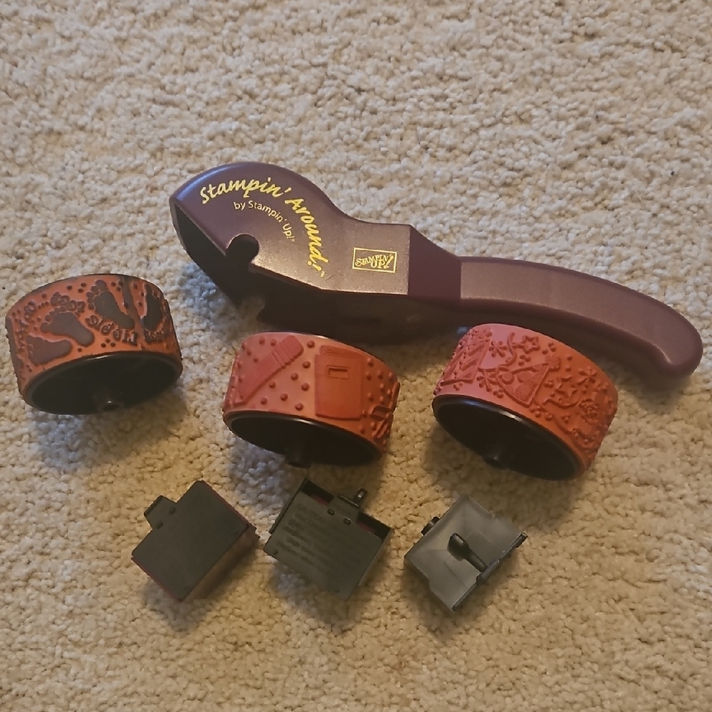 Stampin Around By Stampin UP! Holder With 3 Design Wheels